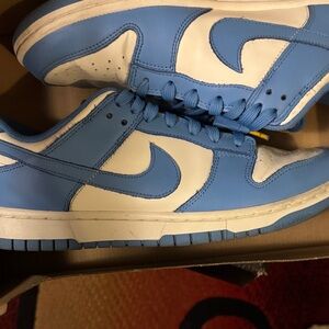 Nike Men's Sky Blue and White Sneakers